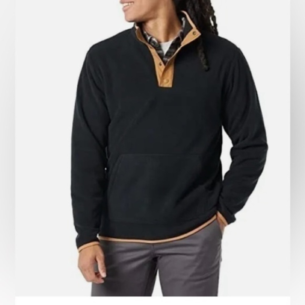 Amazon Essentials Men's Snap-Front Pullover Polar Fleece Jacket xl
